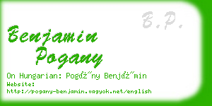 benjamin pogany business card